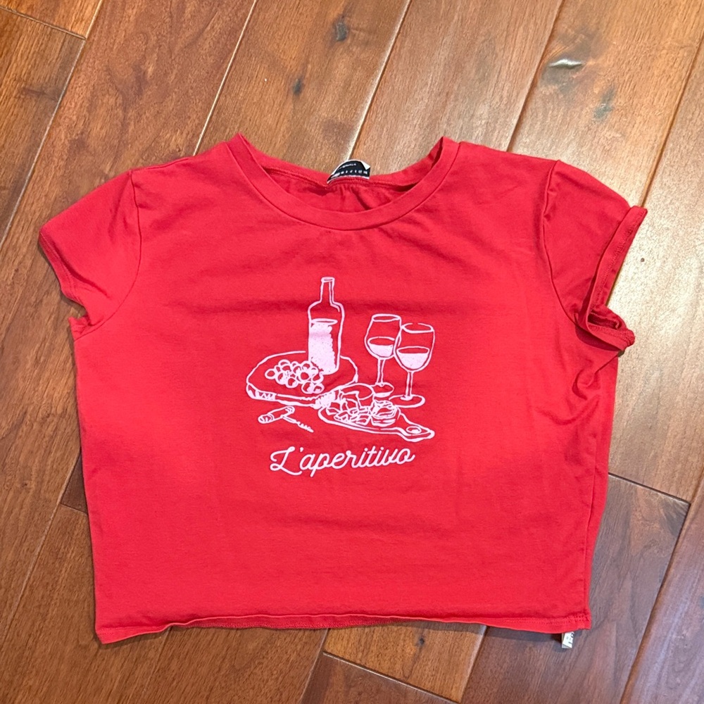 ASOS red baby tee